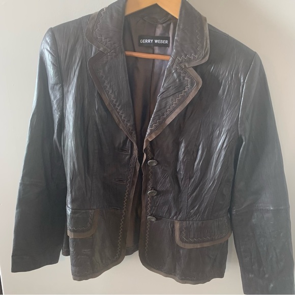 Gerry Weber size 6 Leather Jacket - Picture 10 of 11